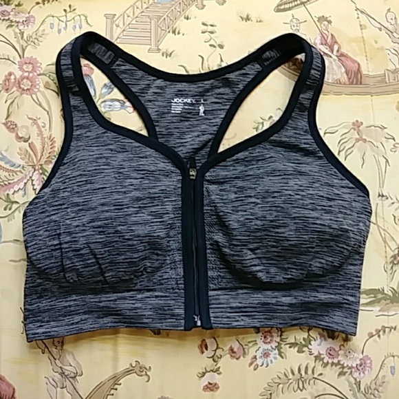 jockey sports bra front zip